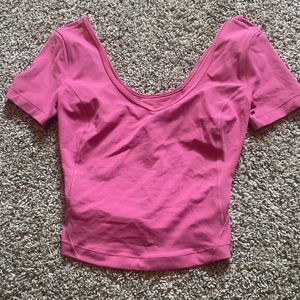 pink lululemon align tshirt size 2